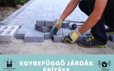 Egybefüggő járdák építése